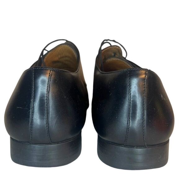 $700 Santoni Italian Leather Dress Shoes 8.5 Prichard Apron Toe Derby Oxford